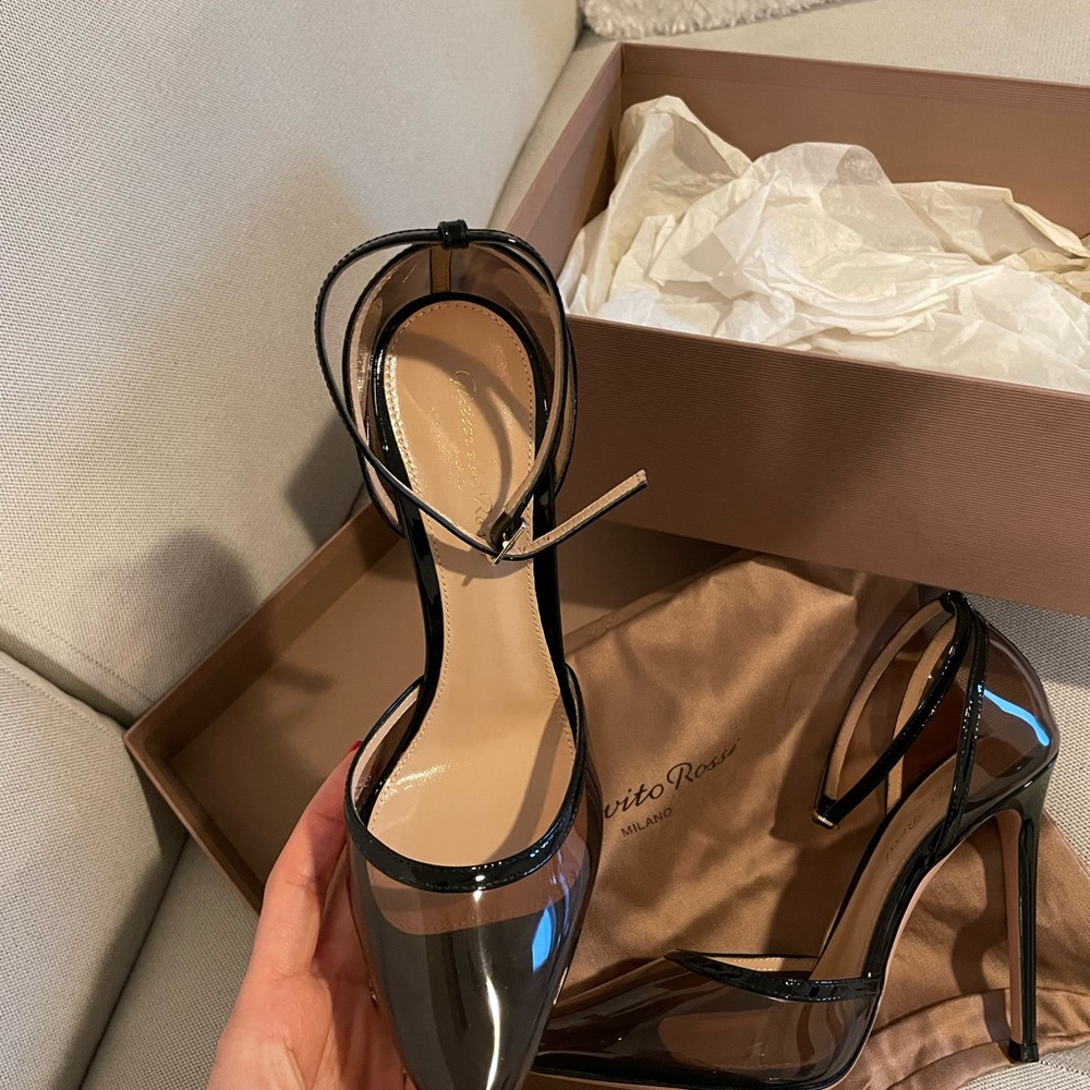 Gianvito Rossi Blush Plexi Pumps Authentic